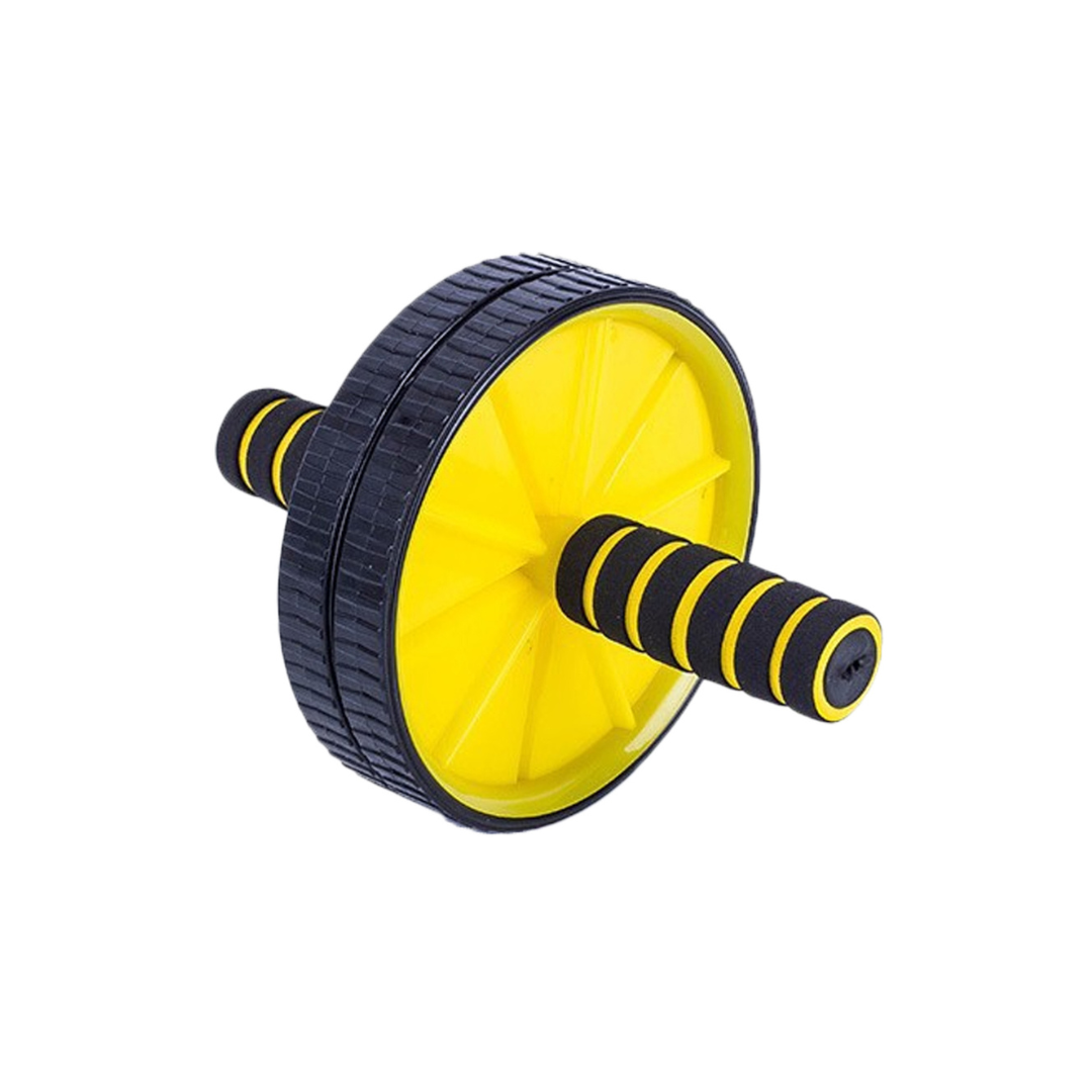 Ab Roller, Buikspierapparaat met Anti-slip Mat, Geel